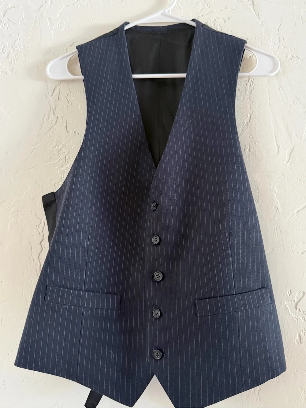 Vintage Navy Pinstripe Suit Vest